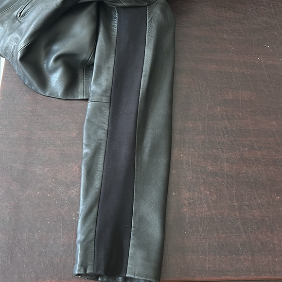 DKNY Black Leather Moto Jacket - Picture 7 of 9